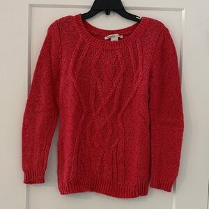American Rag Red Chunky Cable Knit Sweater